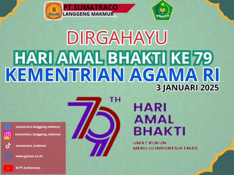 Hari Amal Bhakti ke-79, PT Sumatraco Langgeng Makmur Terus Dukung Kementerian Agama RI