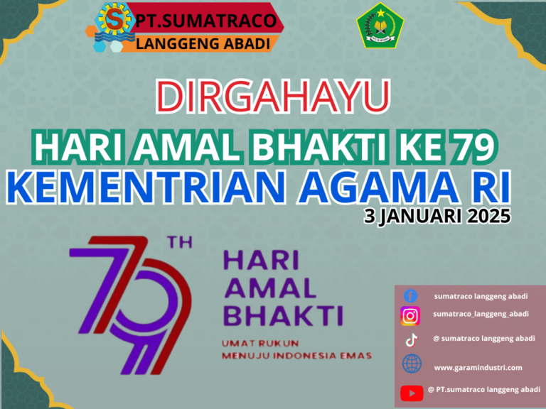 PT Sumatraco Langgeng Abadi Ucapkan Selamat Hari Amal Bhakti ke-79 Kementerian Agama RI