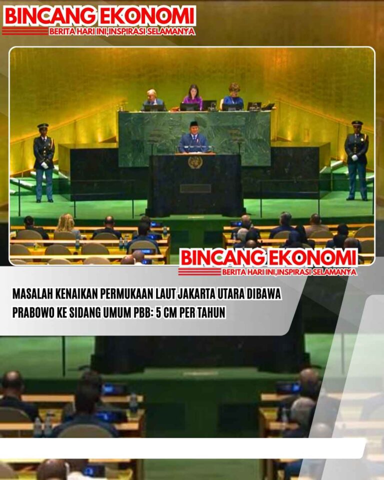 Masalah Kenaikan Permukaan Laut Jakarta Utara Dibawa Prabowo ke Sidang Umum PBB: 5 Cm Per Tahun