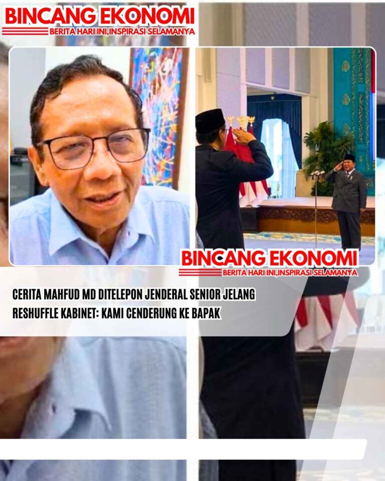 Cerita Mahfud MD Ditelepon Jenderal Senior Jelang Reshuffle Kabinet: Kami Cenderung ke Bapak