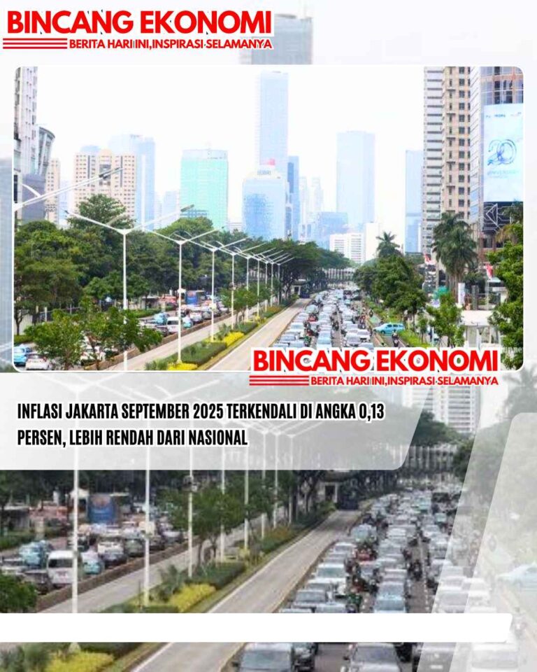Inflasi Jakarta September 2025 Terkendali di Angka 0,13 Persen, Lebih Rendah dari Nasional