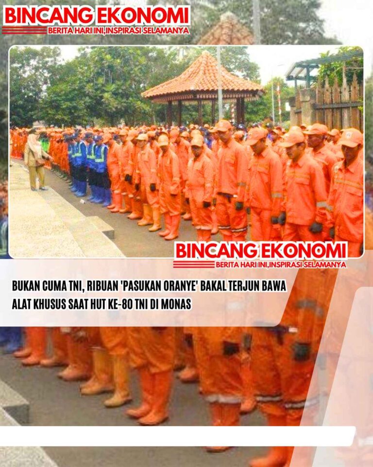 Bukan Cuma TNI, Ribuan ‘Pasukan Oranye’ Bakal Terjun Bawa Alat Khusus saat HUT ke-80 TNI di Monas