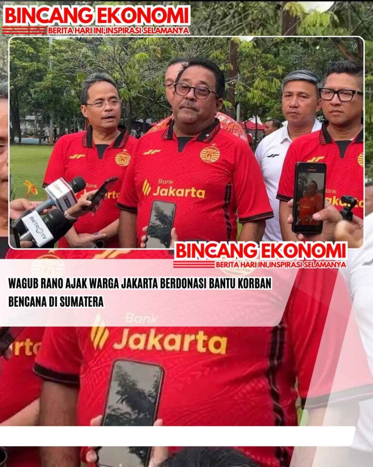 Wagub Rano Ajak Warga Jakarta Berdonasi Bantu Korban Bencana di Sumatera