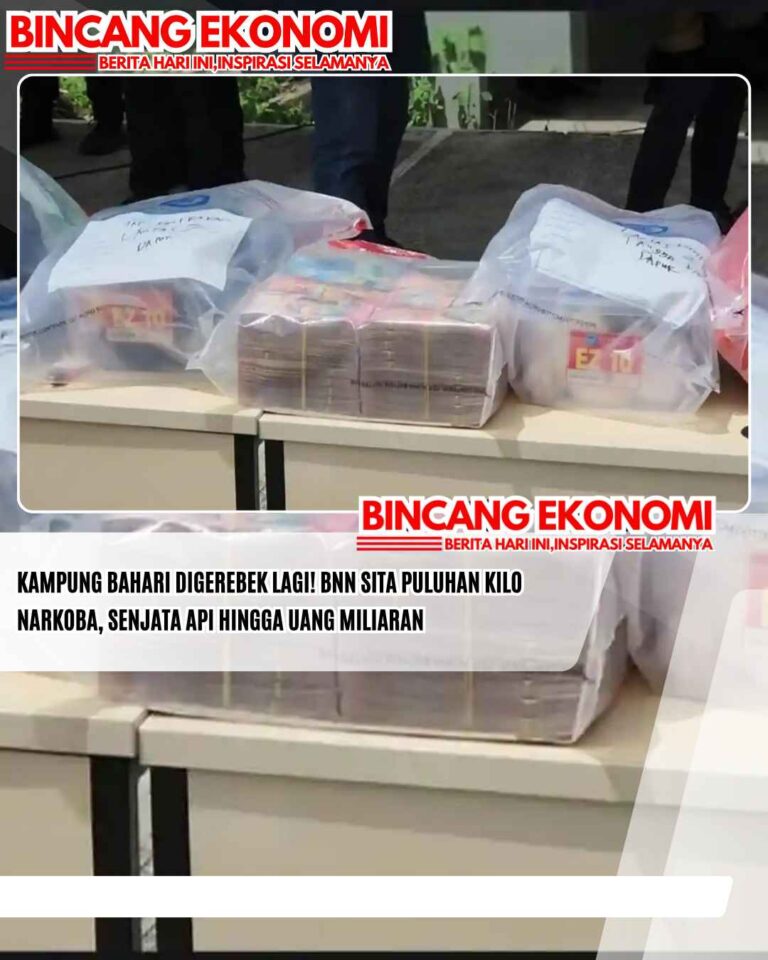Kampung Bahari Digerebek Lagi! BNN Sita Puluhan Kilo Narkoba, Senjata Api hingga Uang Miliaran