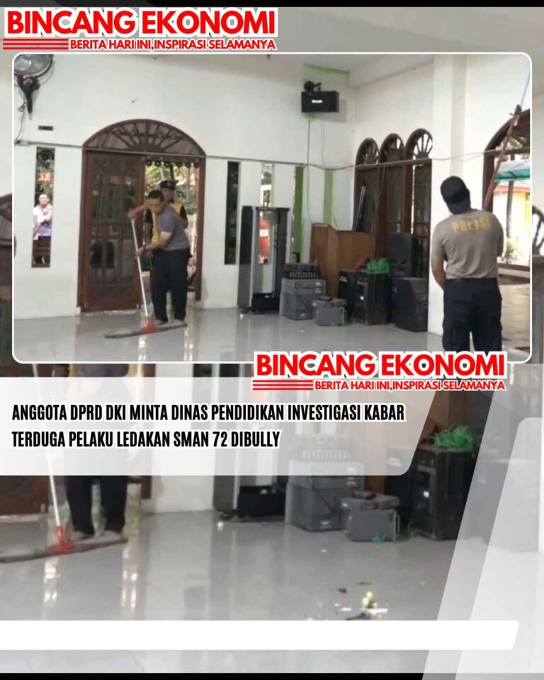 Anggota DPRD DKI Minta Dinas Pendidikan Investigasi Kabar Terduga Pelaku Ledakan SMAN 72 Dibully