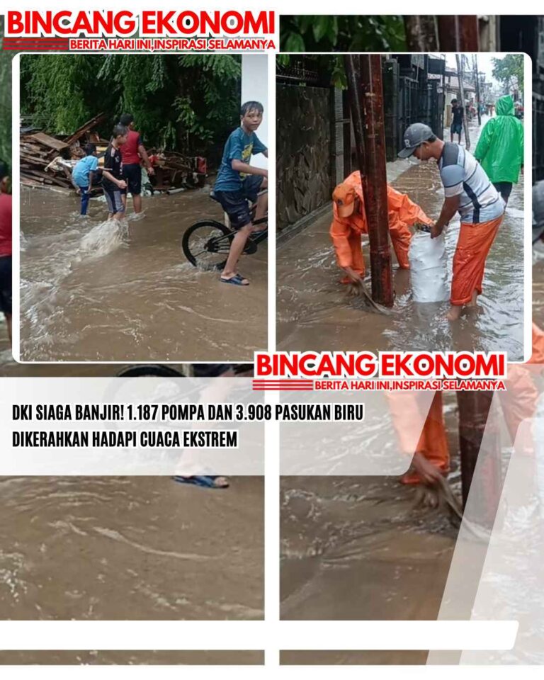 DKI Siaga Banjir! 1.187 Pompa dan 3.908 Pasukan Biru Dikerahkan Hadapi Cuaca Ekstrem
