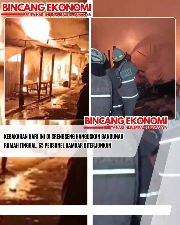 Kebakaran Hari Ini di Srengseng Hanguskan Bangunan Rumah Tinggal, 65 Personel Damkar Diterjunkan