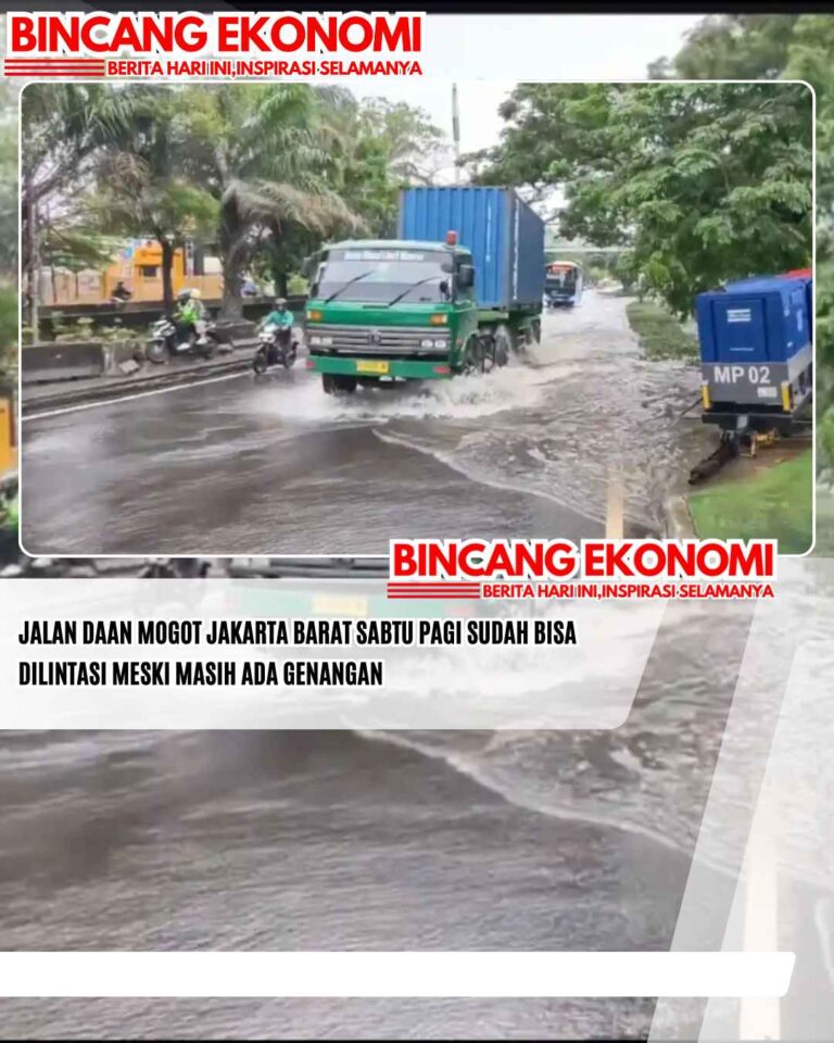 Jalan Daan Mogot Jakarta Barat Sabtu Pagi Sudah Bisa Dilintasi Meski Masih Ada Genangan